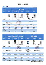 膜厚計仕様比較表の表紙画像