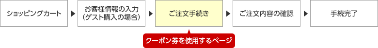 お支払情報がクーポン券を使用するページ