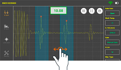 厚さ1mm以上の平板・2mm以上のパイプにおすすめ、荒れた塗装や2mm程度の厚いライニング上でも測定