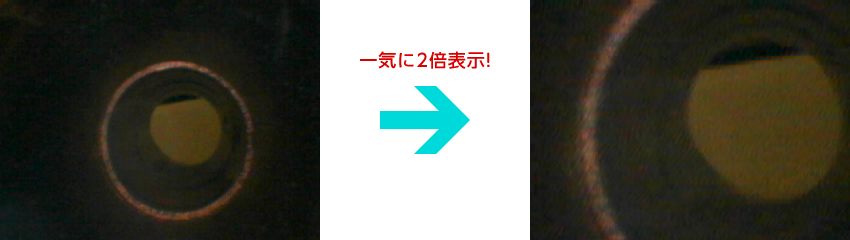 ボタン一つで簡単拡大表示機能