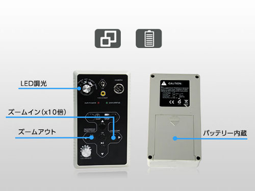 ケーブルカウンター、デジタル10倍ズーム、LED調光機能